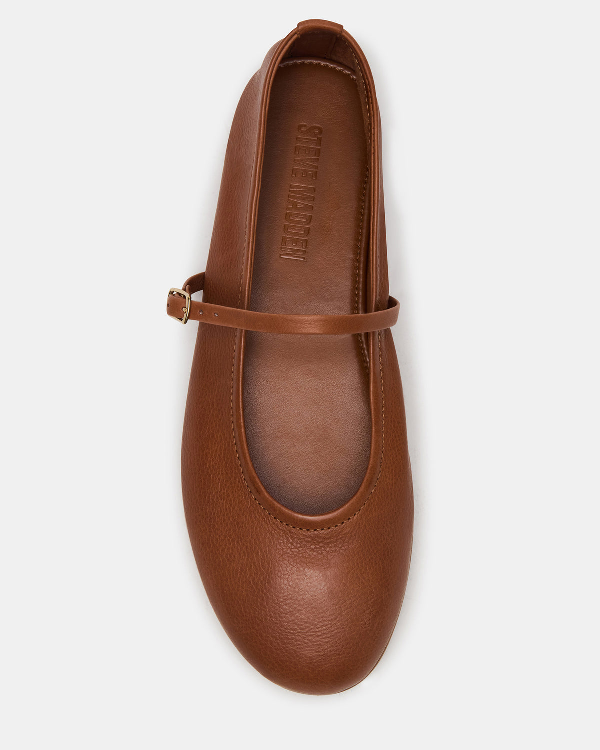 BESETTE Tan Leather Mary Jane Ballet Women's Flat Steve Madden TAN LEATHER