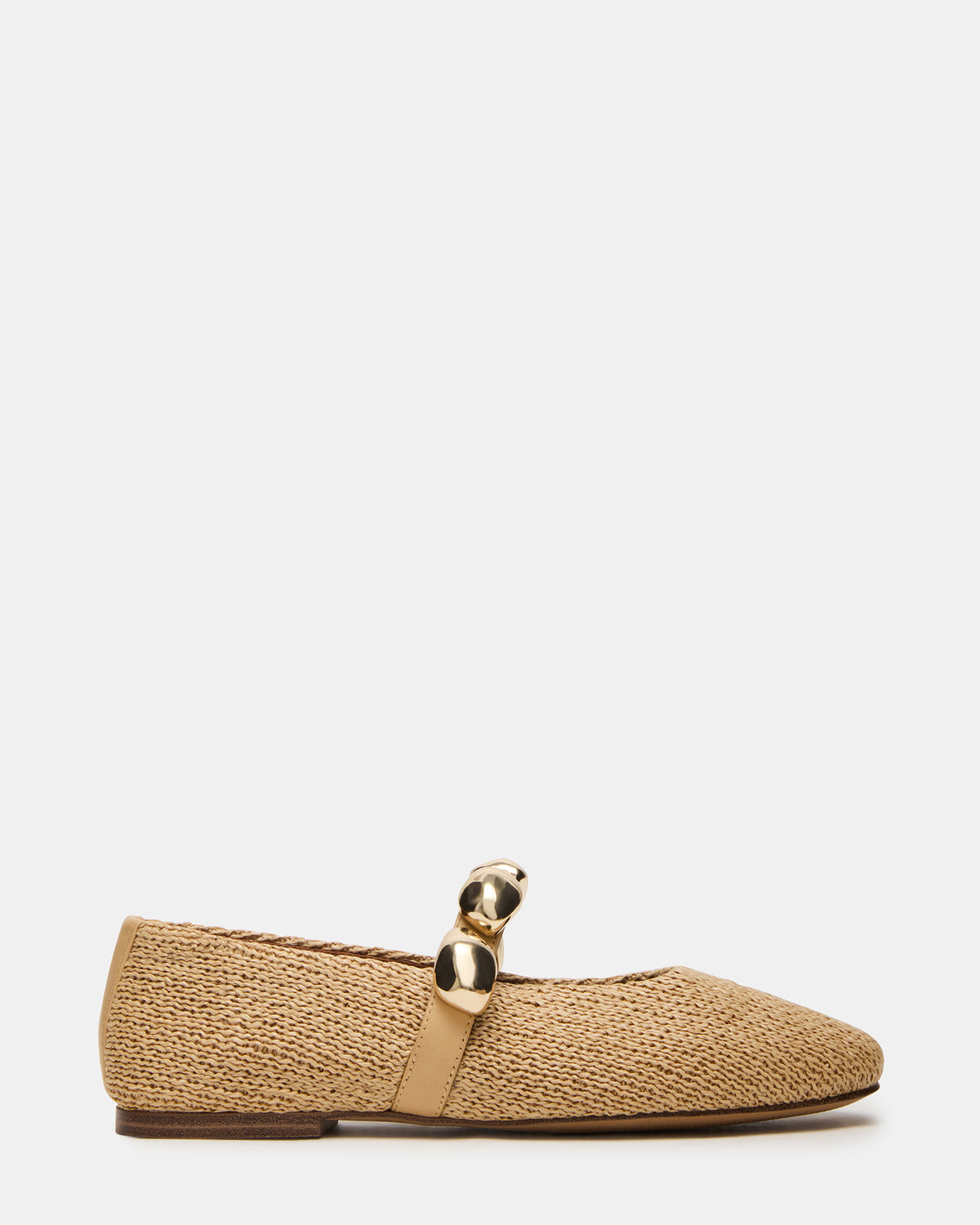 POPPIN Natural Raffia Mary Jane Ballet Women's Flat Steve Madden NATURAL RAFFIA