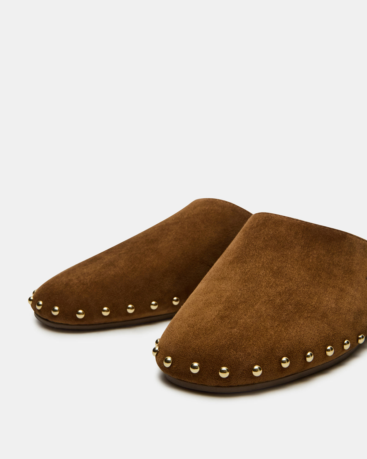 PEARSON Chestnut Suede Rounded-Toe Slip-On Women's Flat Steve Madden CHESTNUT SUEDE