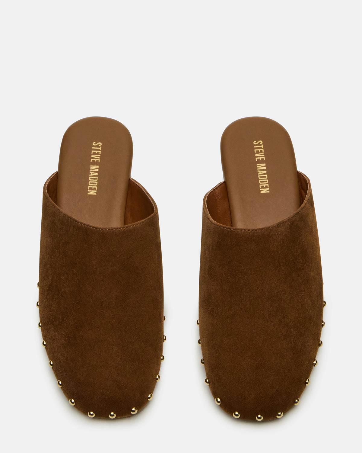 PEARSON Chestnut Suede Rounded-Toe Slip-On Women's Flat Steve Madden CHESTNUT SUEDE