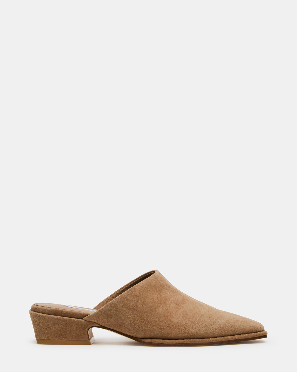 DESSA Taupe Suede Square-Toe Mule Women's Flat Steve Madden TAUPE SUEDE