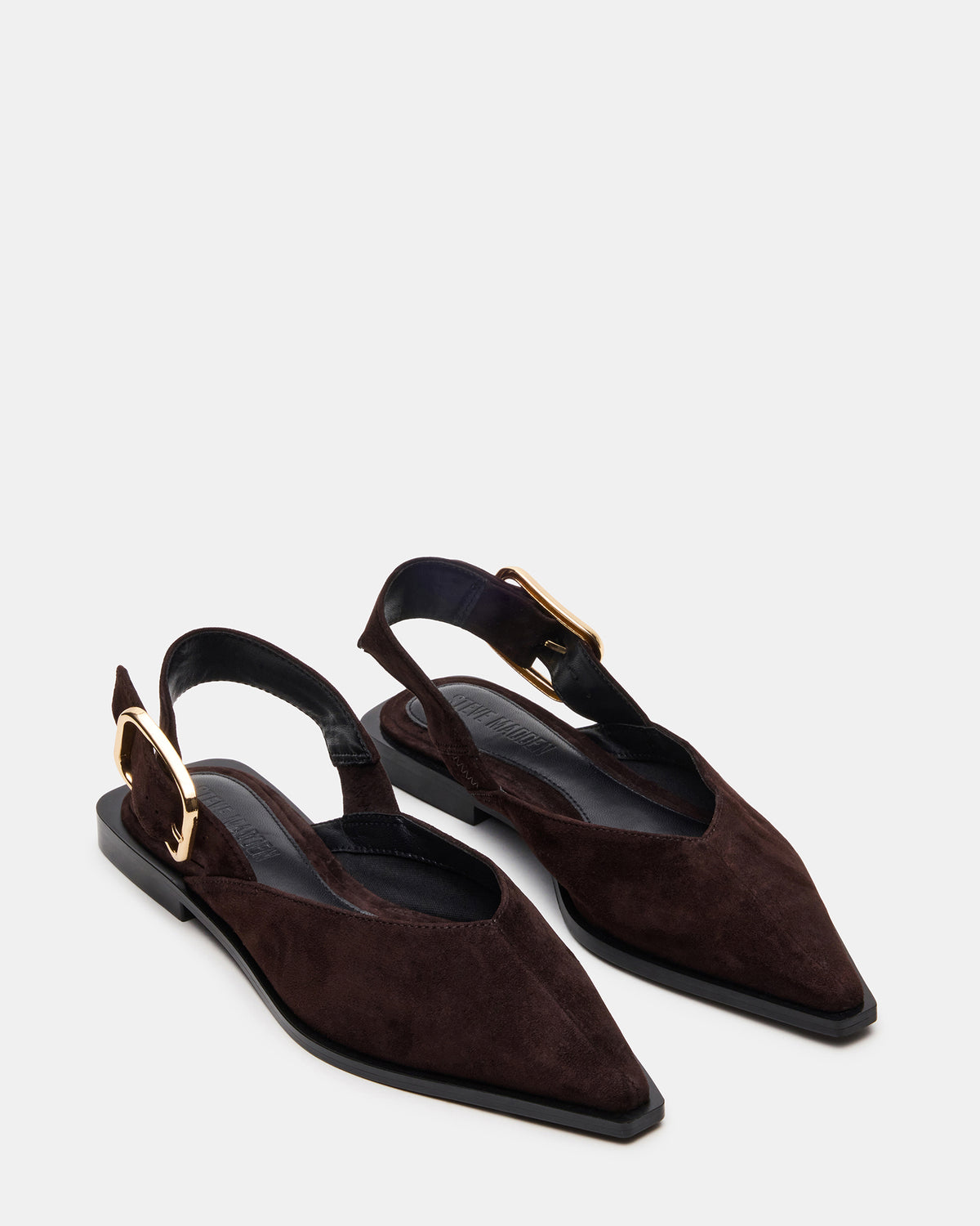 SHAY Brown Suede Pointed-Toe Slingback Ballet Women's Flat Steve Madden BROWN SUEDE