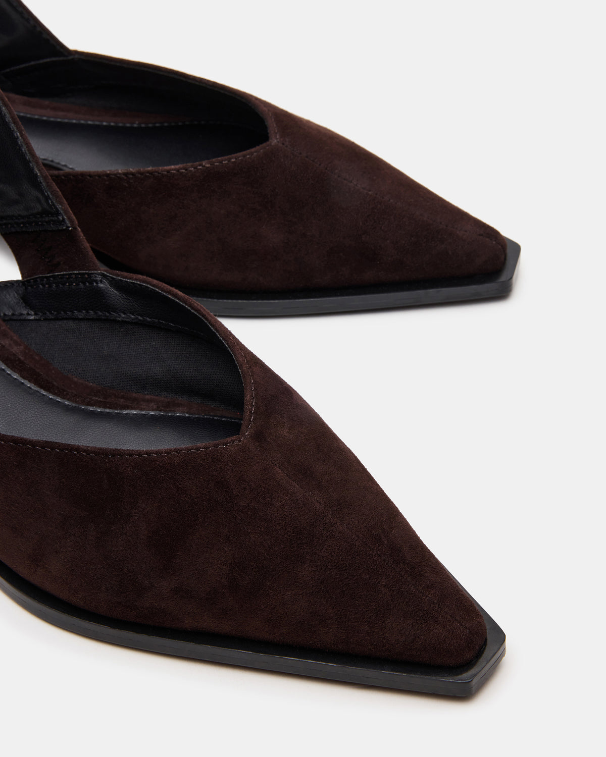 SHAY Brown Suede Pointed-Toe Slingback Ballet Women's Flat Steve Madden BROWN SUEDE