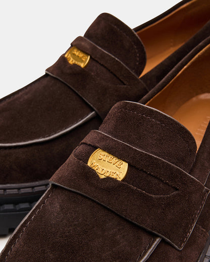 RAFTUS Brown Suede Platform Lug Women's Loafer Steve Madden BROWN SUEDE