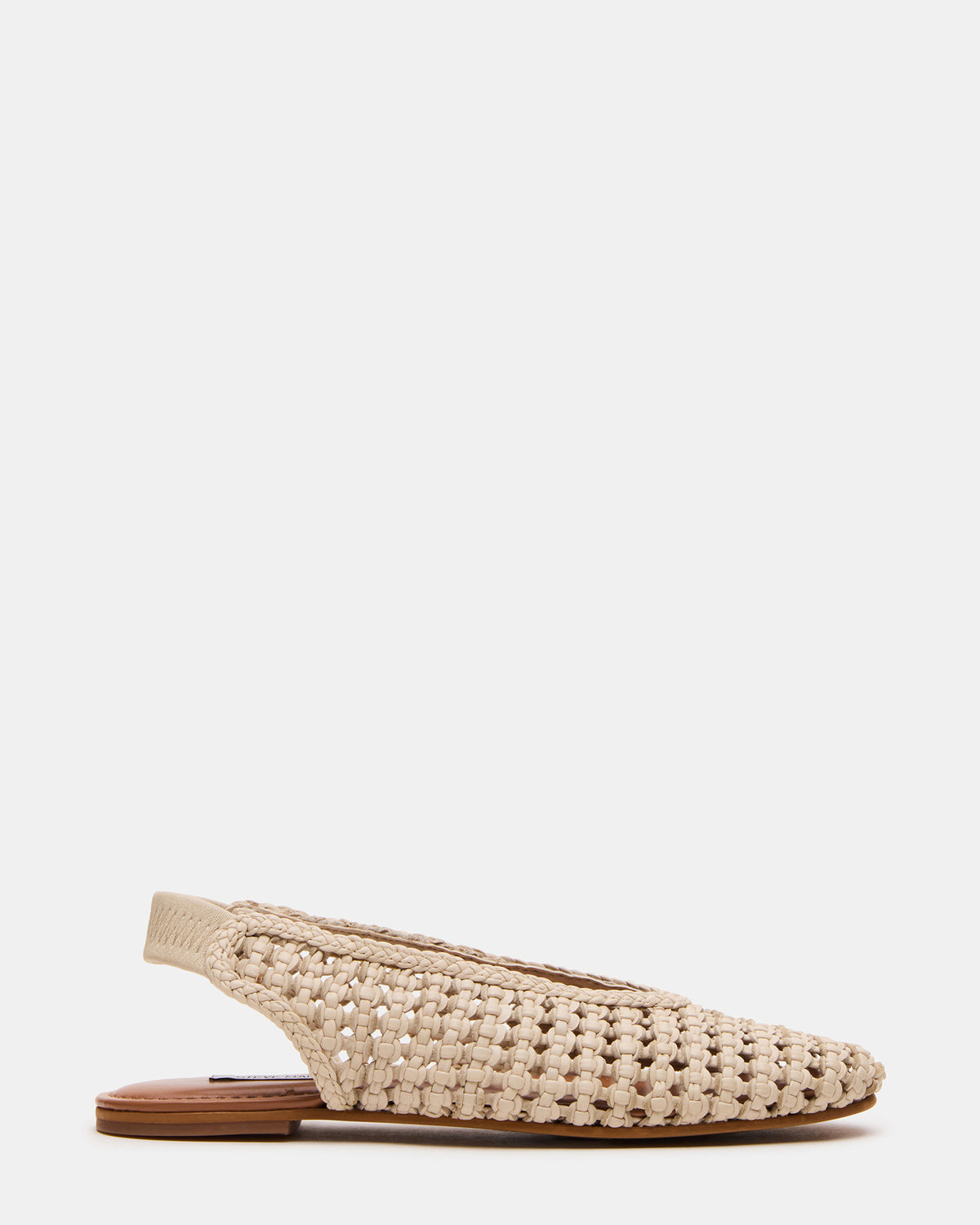RUMI Bone Leather Woven Slingback Round-Toe Women's Flat Steve Madden BONE LEATHER