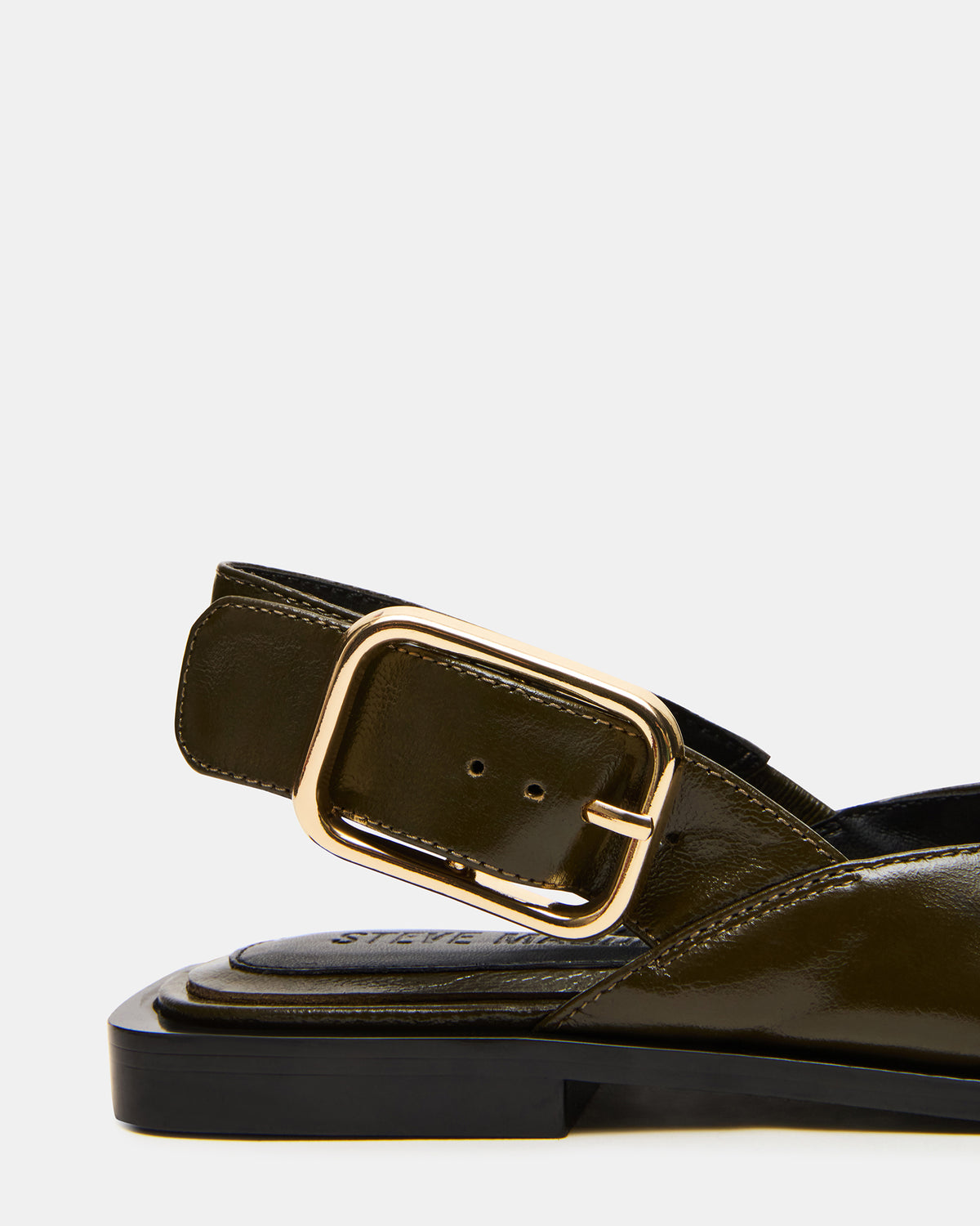 SHAY Olive Leather Pointed-Toe Slingback Ballet Women's Flat Steve Madden OLIVE LEATHER