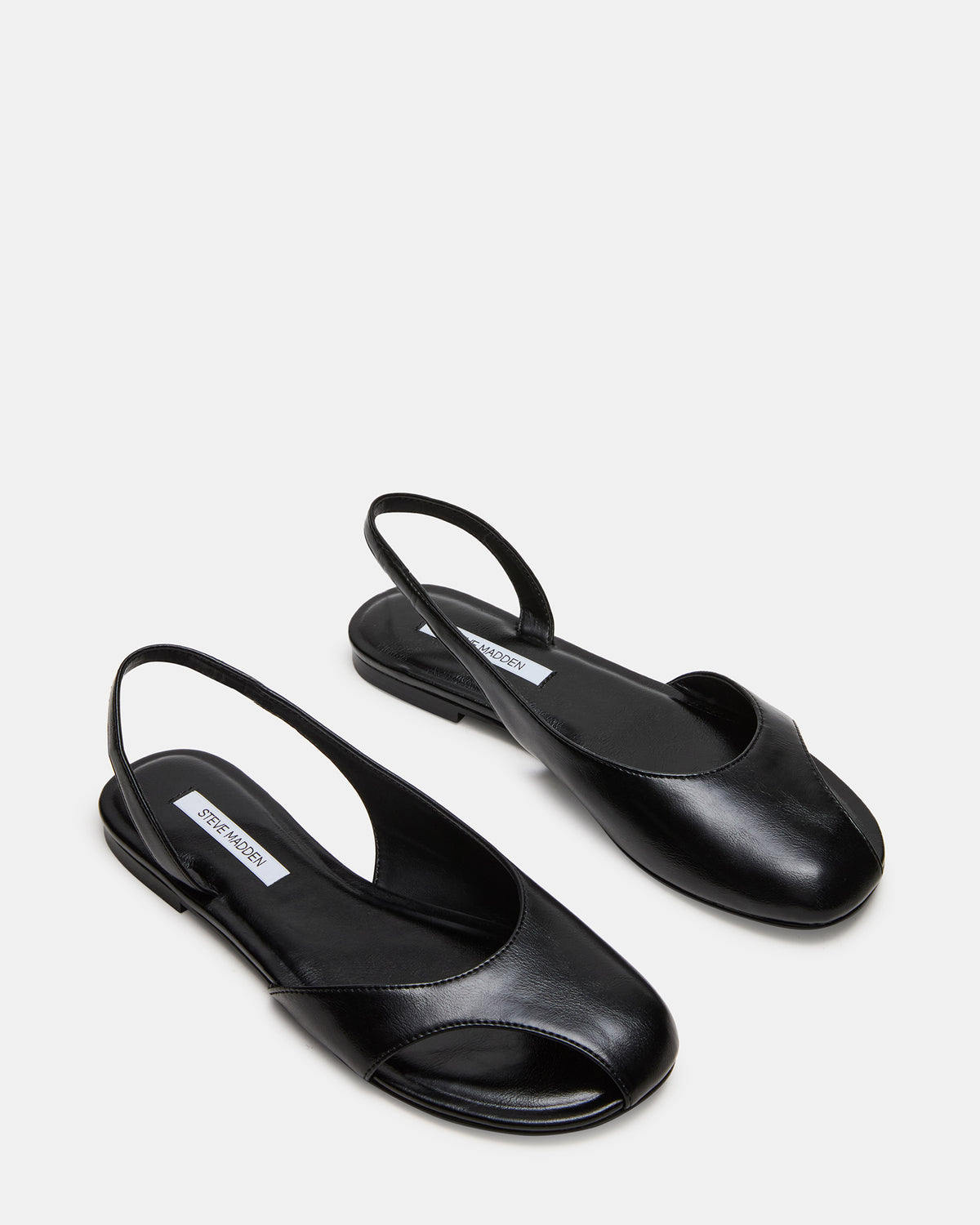 ZEST Black Slingback Cut-Out Round-Toe Women's Flat Steve Madden BLACK