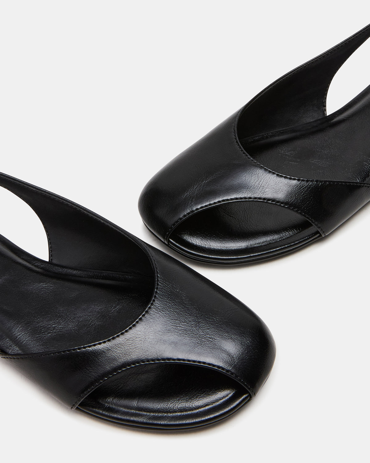 ZEST Black Slingback Cut-Out Round-Toe Women's Flat Steve Madden BLACK