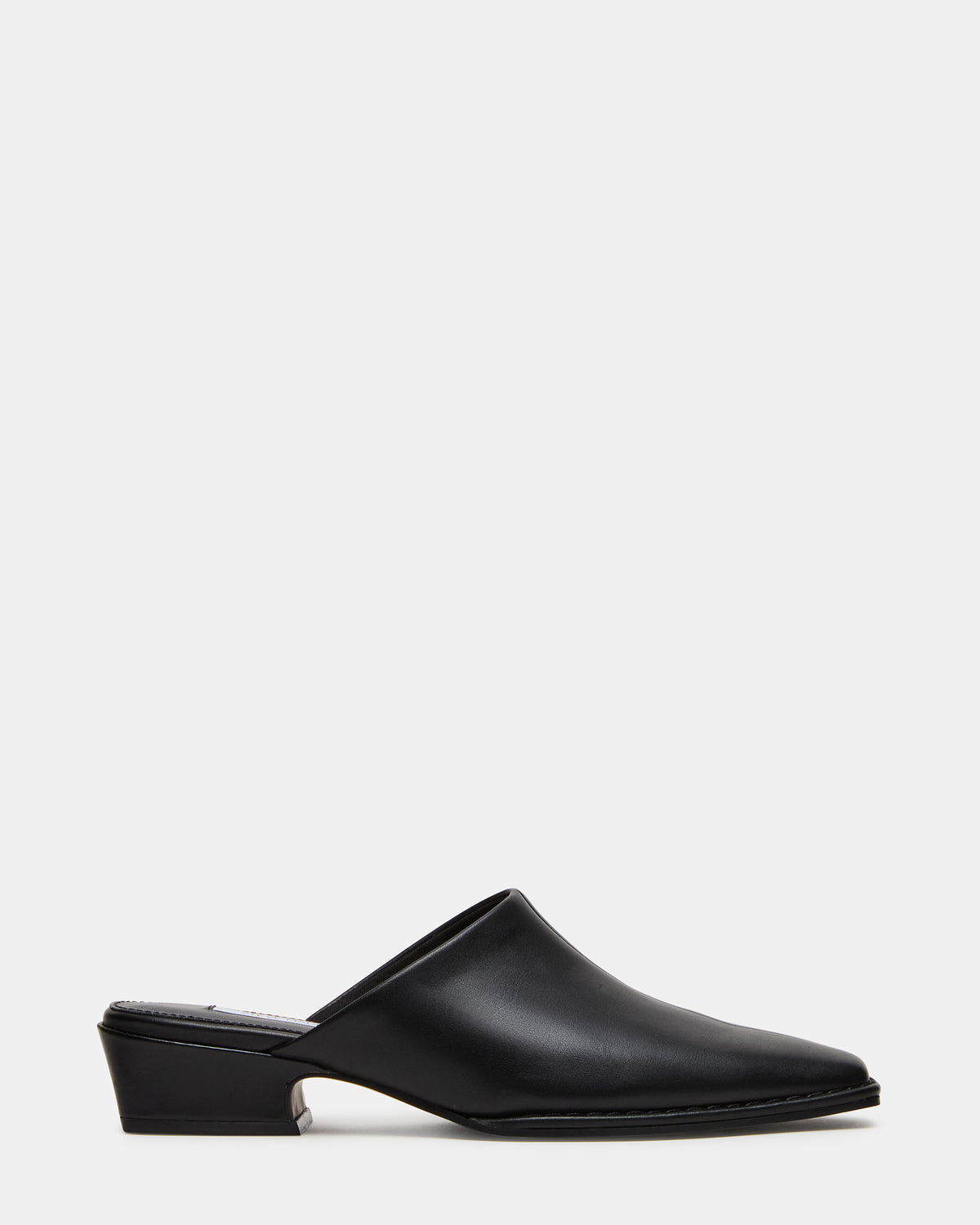 DESSA Black Leather Square-Toe Mule Women's Flat Steve Madden BLACK LEATHER