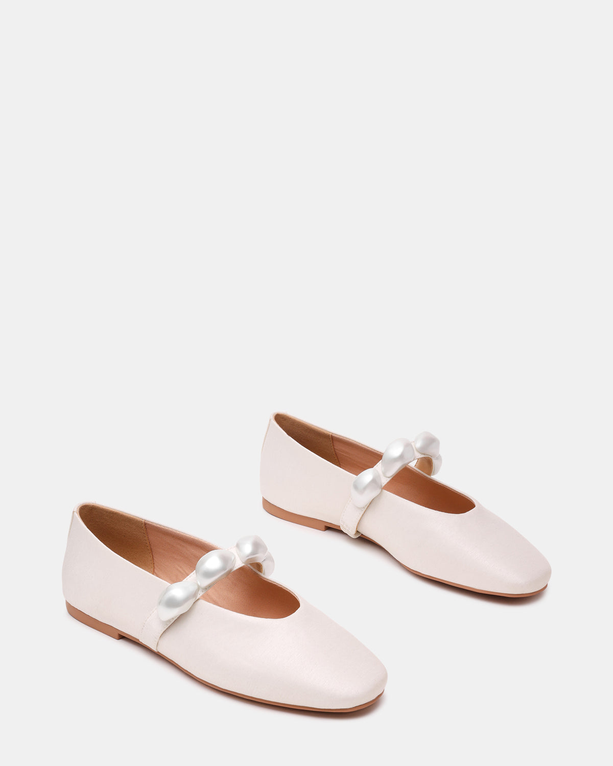 POPPIN Pearl White Mary Jane Ballet Women's Flat Steve Madden WHITE