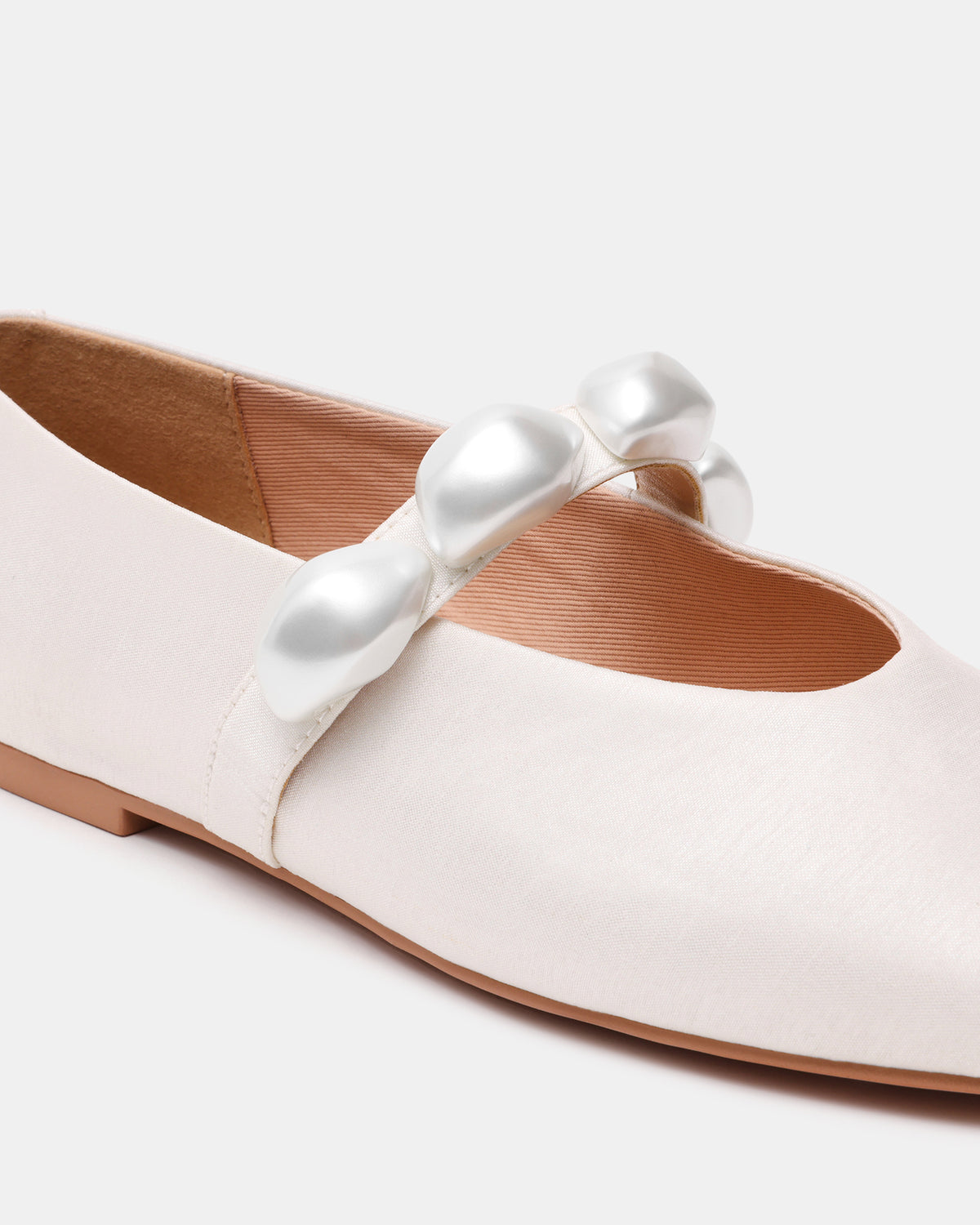 POPPIN Pearl White Mary Jane Ballet Women's Flat Steve Madden WHITE