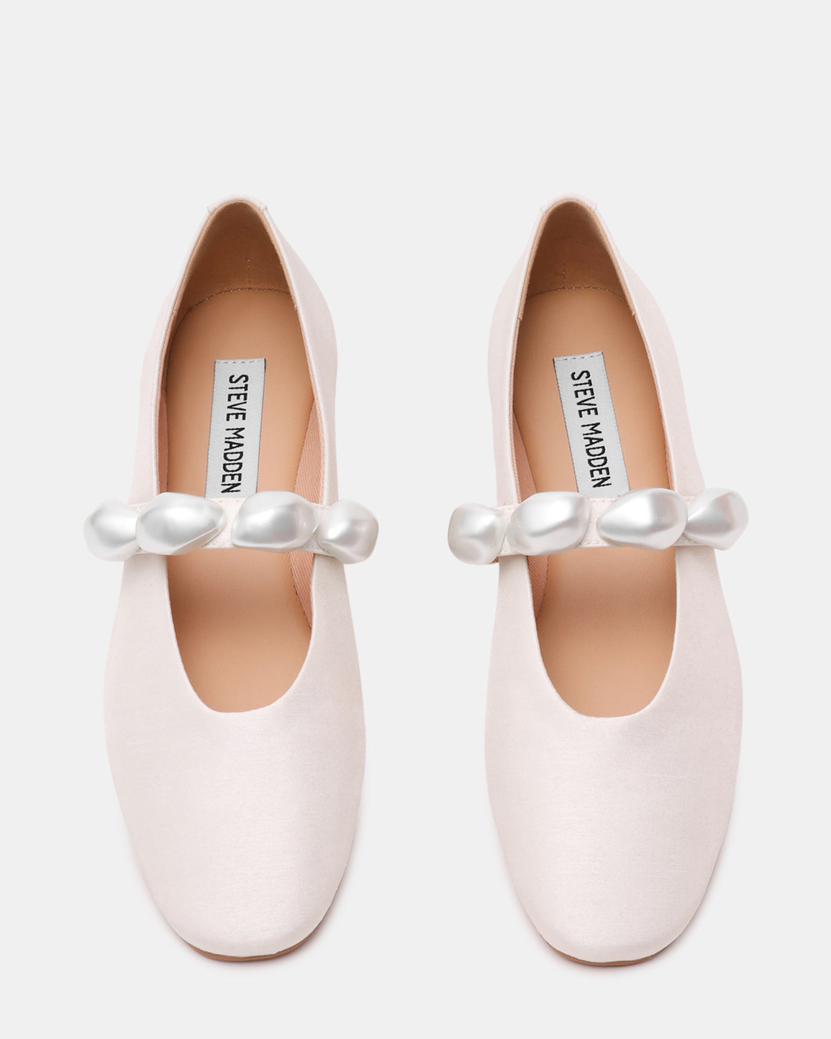 POPPIN Pearl White Mary Jane Ballet Women's Flat Steve Madden WHITE