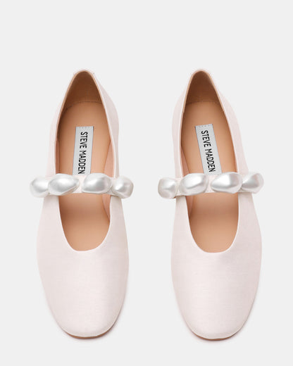 POPPIN Pearl White Mary Jane Ballet Women's Flat Steve Madden WHITE