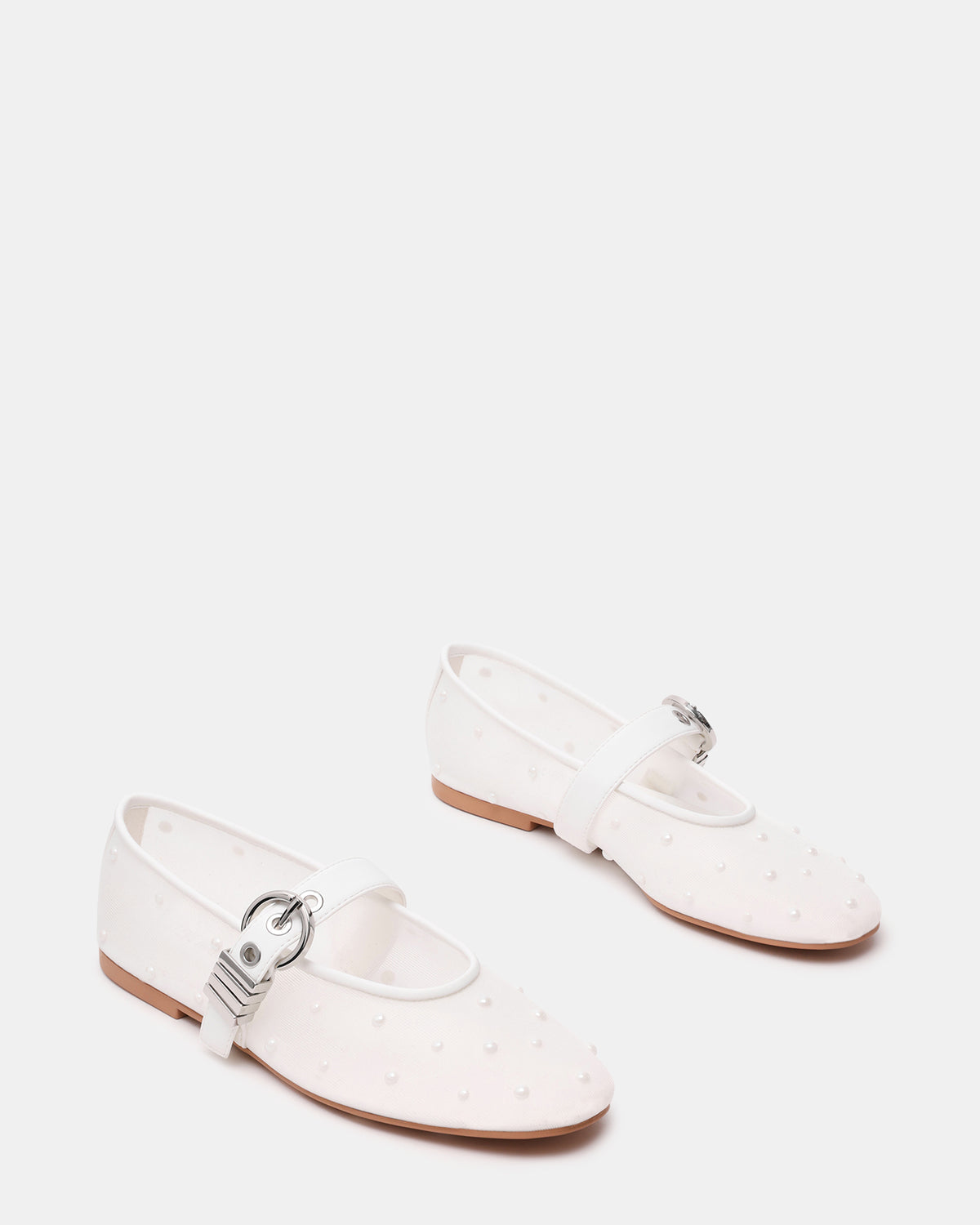 LUCIA Pearl Mesh Mary Jane Ballet Women's Flat Steve Madden PEARL
