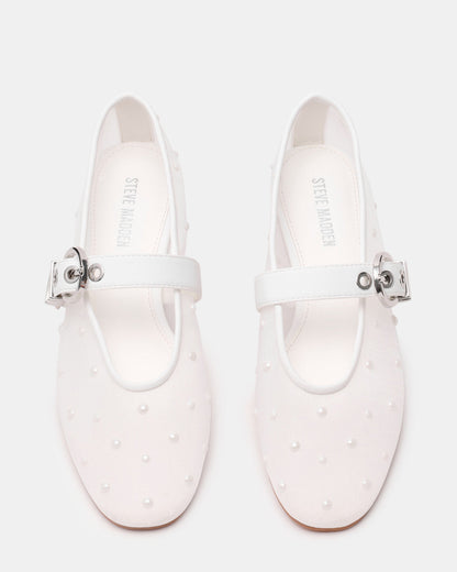 LUCIA Pearl Mesh Mary Jane Ballet Women's Flat Steve Madden PEARL
