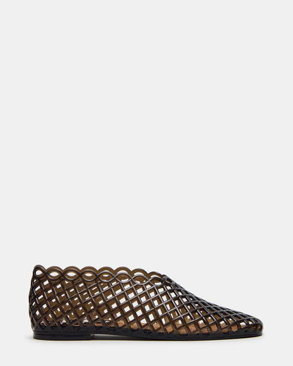 GROVE Black Square-Toe Jelly Women's Flat Steve Madden BLACK