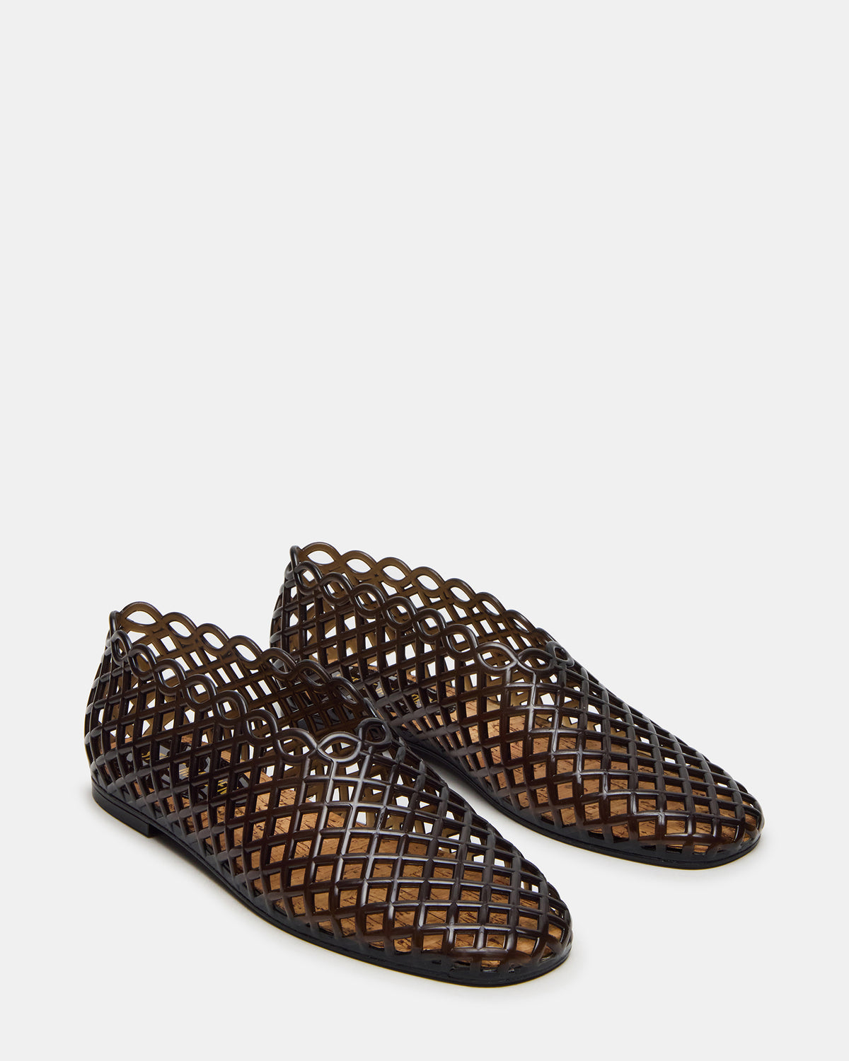 GROVE Black Square-Toe Jelly Women's Flat Steve Madden BLACK