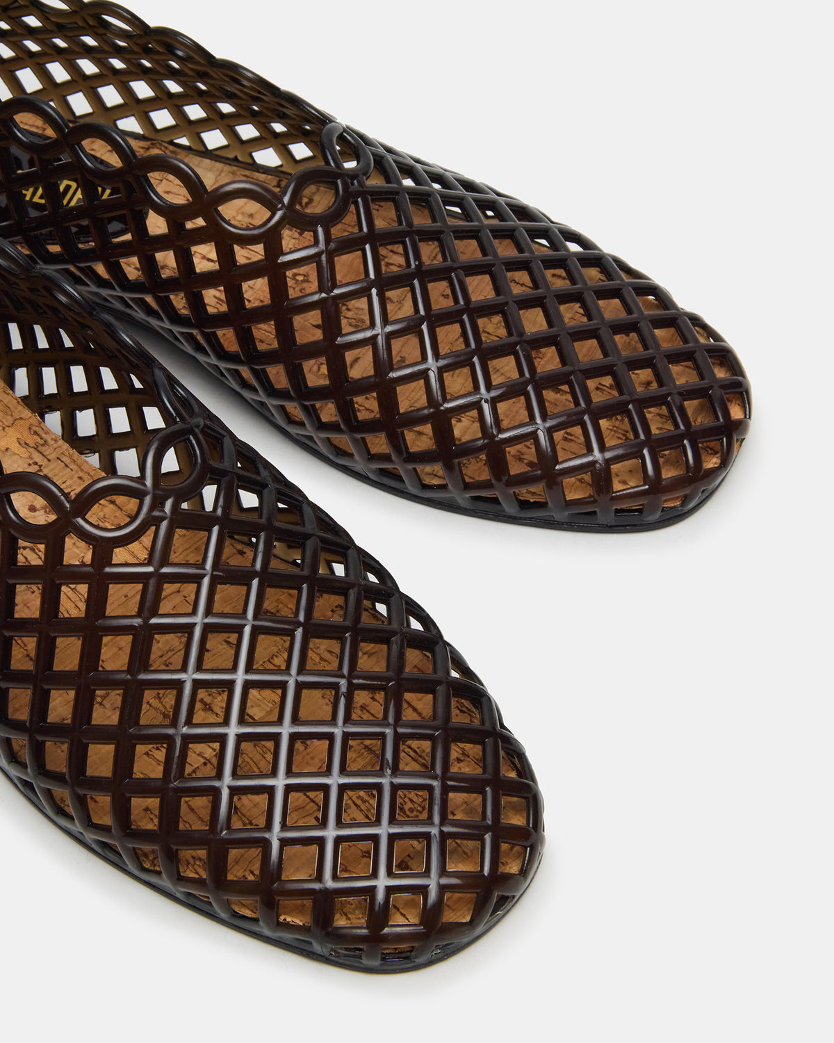 GROVE Black Square-Toe Jelly Women's Flat Steve Madden BLACK