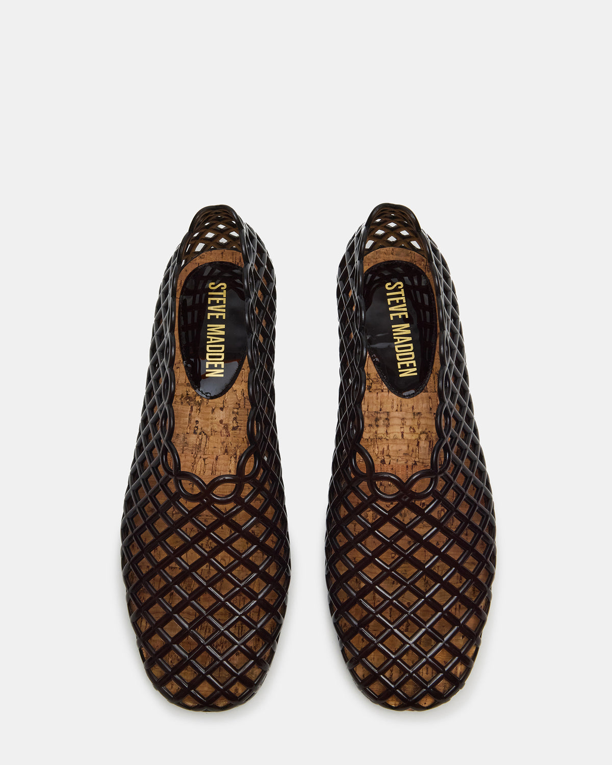 GROVE Black Square-Toe Jelly Women's Flat Steve Madden BLACK
