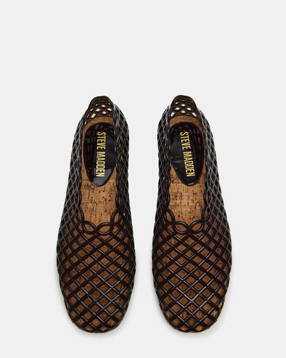 GROVE Black Square-Toe Jelly Women's Flat Steve Madden BLACK