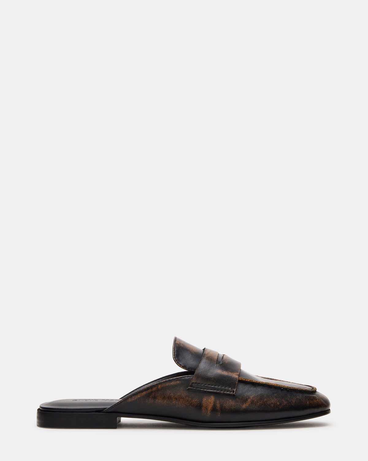 CALEB Brown Distressed Women's Slip-On Mule Flat Steve Madden BRN DISTRESSED