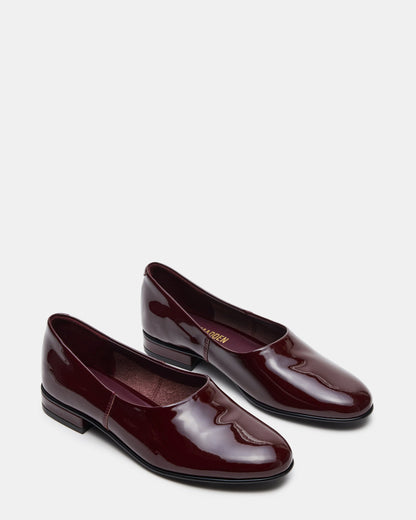 RANDALL Burgundy Patent Ballet Women's Flat Steve Madden BURGUNDY PATENT