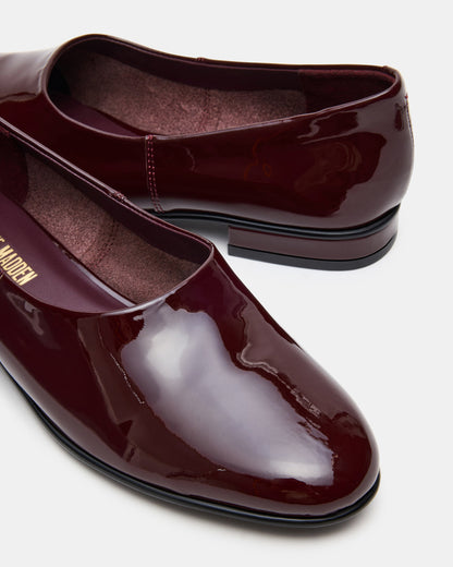 RANDALL Burgundy Patent Ballet Women's Flat Steve Madden BURGUNDY PATENT