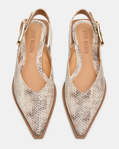 SHAY Snake Pointed-Toe Slingback Ballet Women's Flat Steve Madden SNAKE