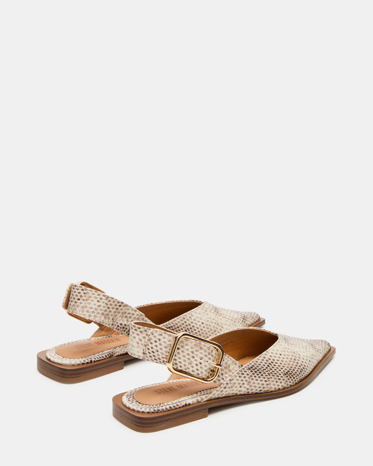 SHAY Snake Pointed-Toe Slingback Ballet Women's Flat Steve Madden SNAKE