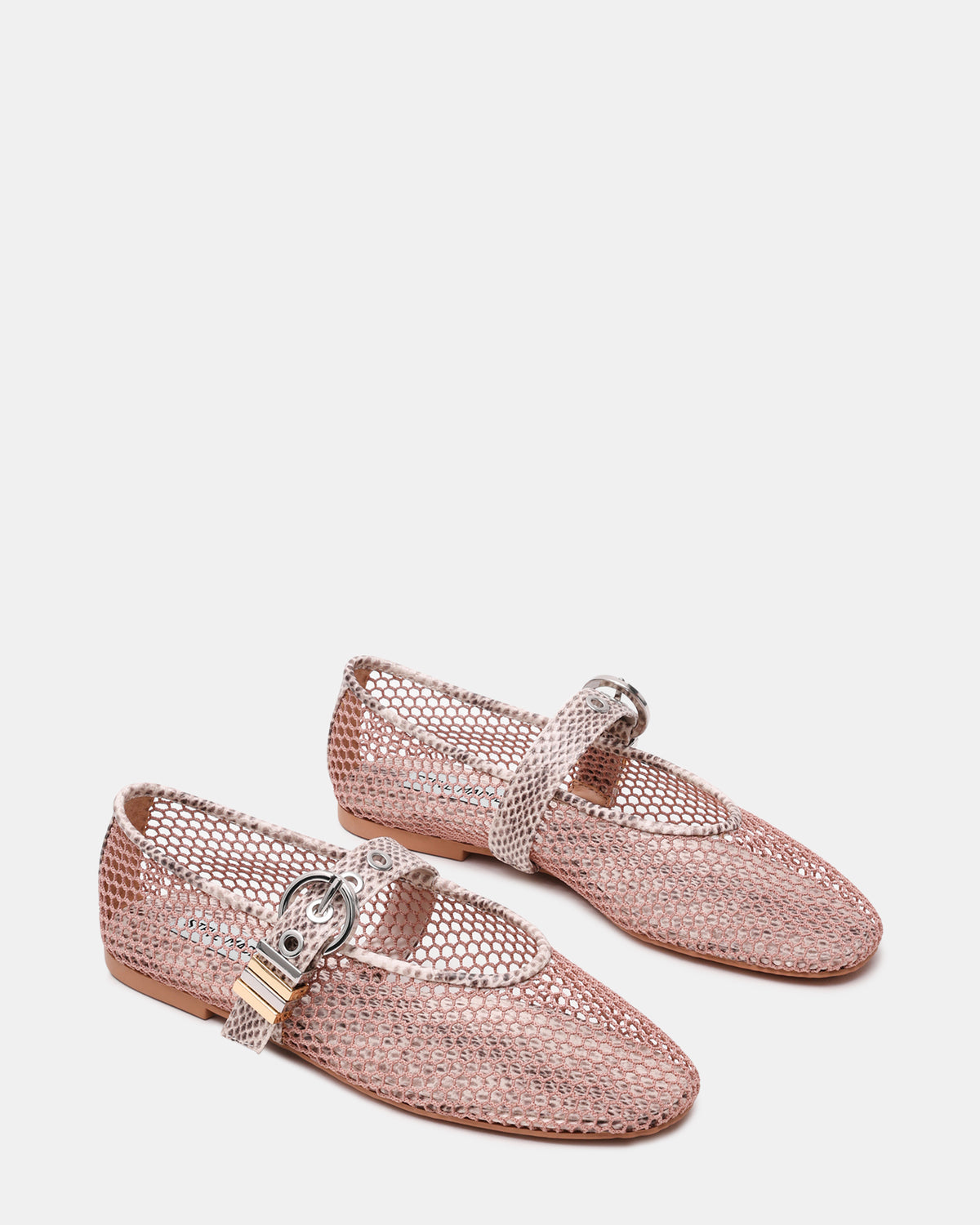 LUCIA Blush Multi Mesh Mary Jane Ballet Women's Flat Steve Madden BLUSH MULTI