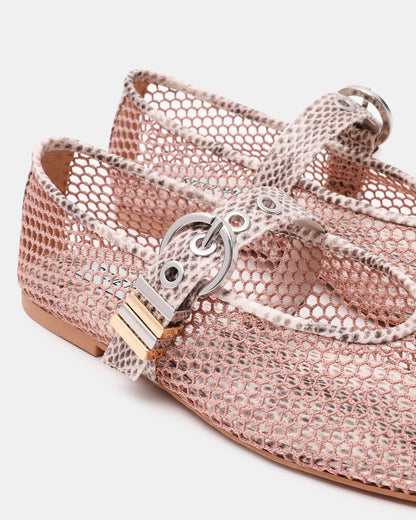 LUCIA Blush Multi Mesh Mary Jane Ballet Women's Flat Steve Madden BLUSH MULTI
