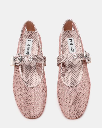 LUCIA Blush Multi Mesh Mary Jane Ballet Women's Flat Steve Madden BLUSH MULTI