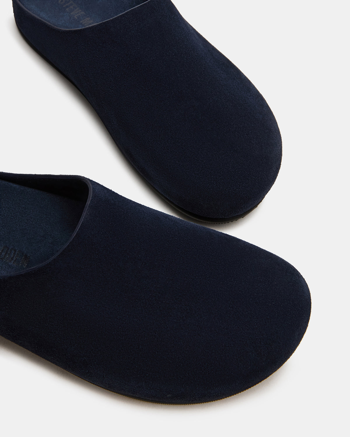 FERN Navy Suede Mule Slip-On Round-Toe Women's Flat Steve Madden NAVY SUEDE