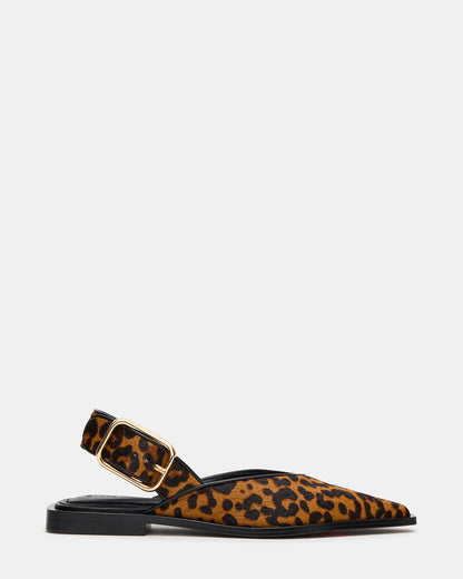 SHAY Leopard Pointed-Toe Slingback Ballet Women's Flat Steve Madden LEOPARD