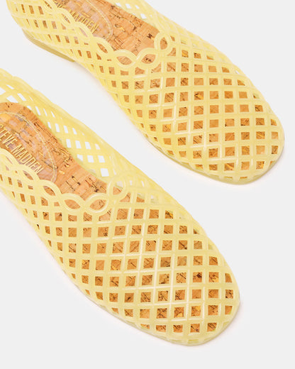 GROVE Butter Yellow Square-Toe Jelly Women's Flat Steve Madden BUTTER YELLOW