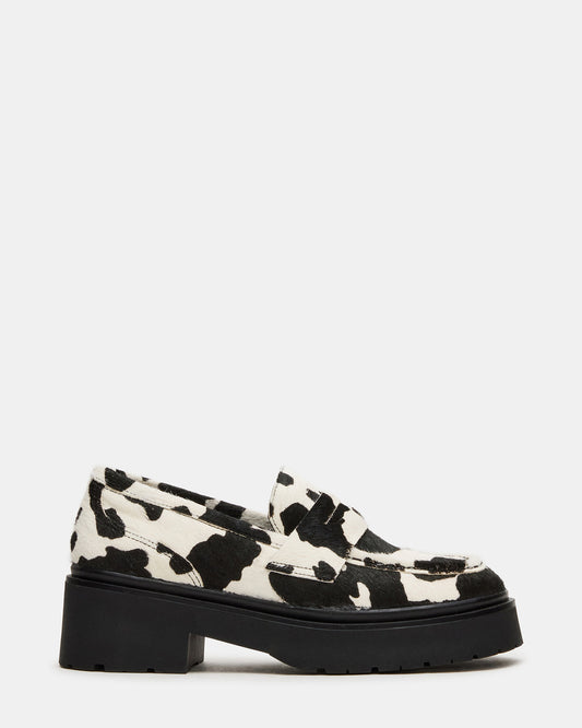 LAYKEN-H Black/White Platform Lug Women's Loafer