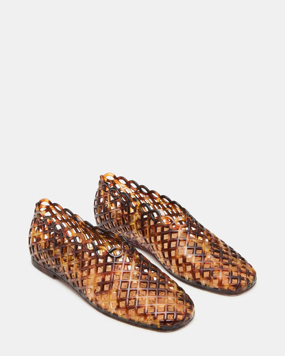 GROVE Tortoise Square-Toe Jelly Women's Flat Steve Madden TORTOISE