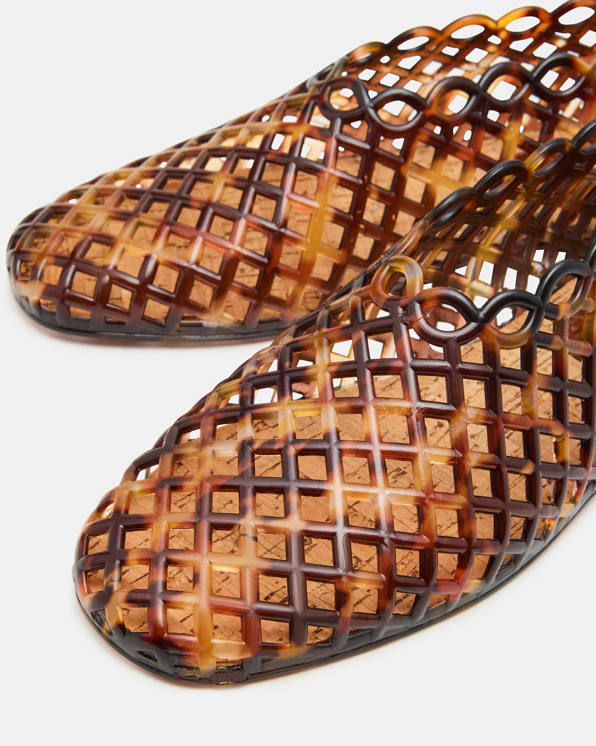 GROVE Tortoise Square-Toe Jelly Women's Flat Steve Madden TORTOISE