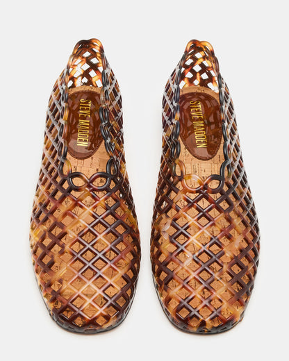 GROVE Tortoise Square-Toe Jelly Women's Flat Steve Madden TORTOISE
