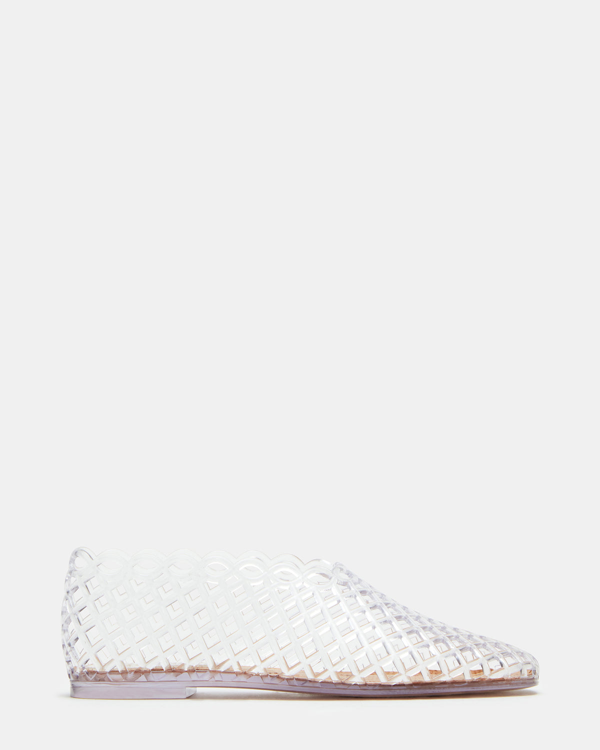 GROVE Clear Square-Toe Jelly Women's Flat Steve Madden CLEAR