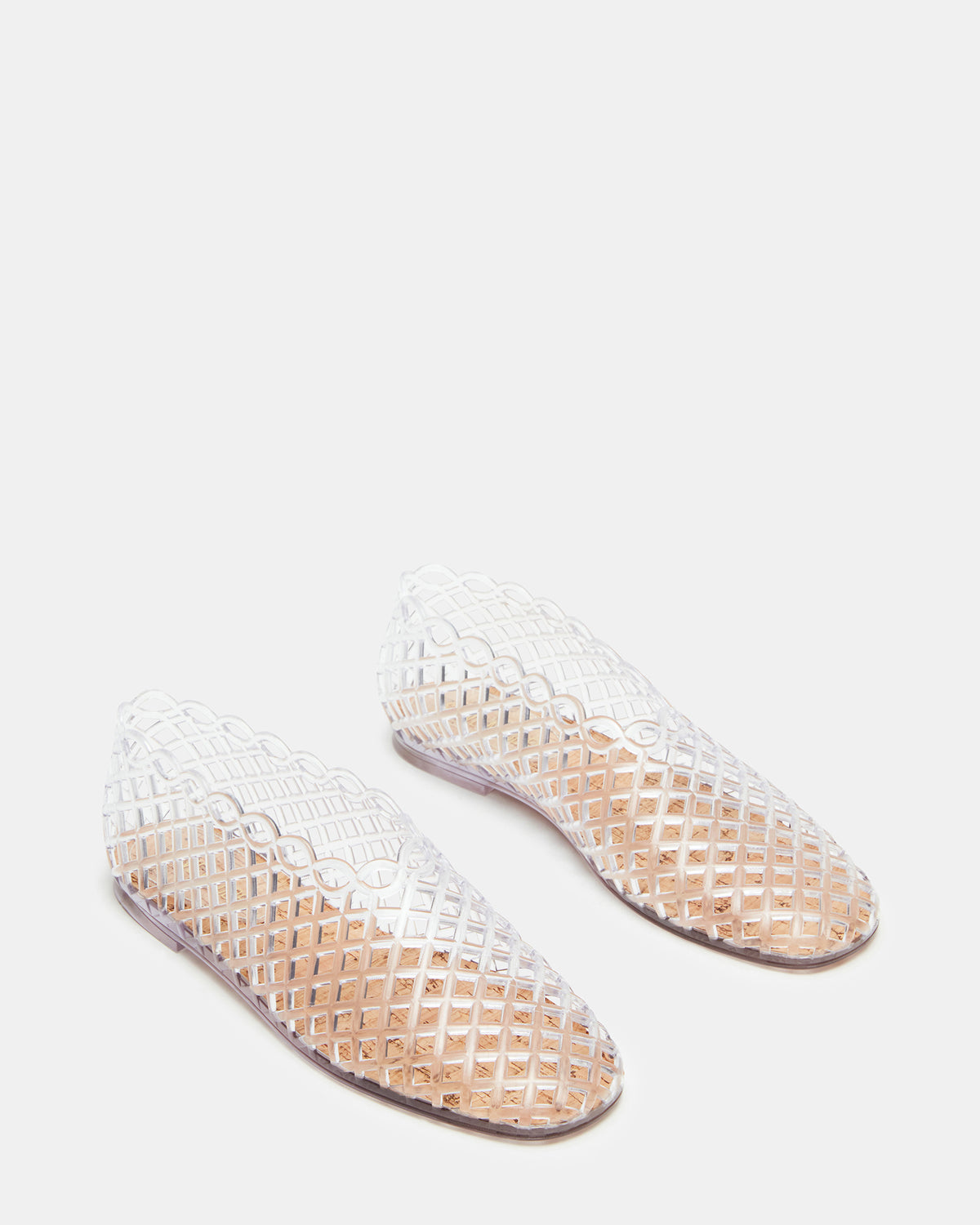 GROVE Clear Square-Toe Jelly Women's Flat Steve Madden CLEAR