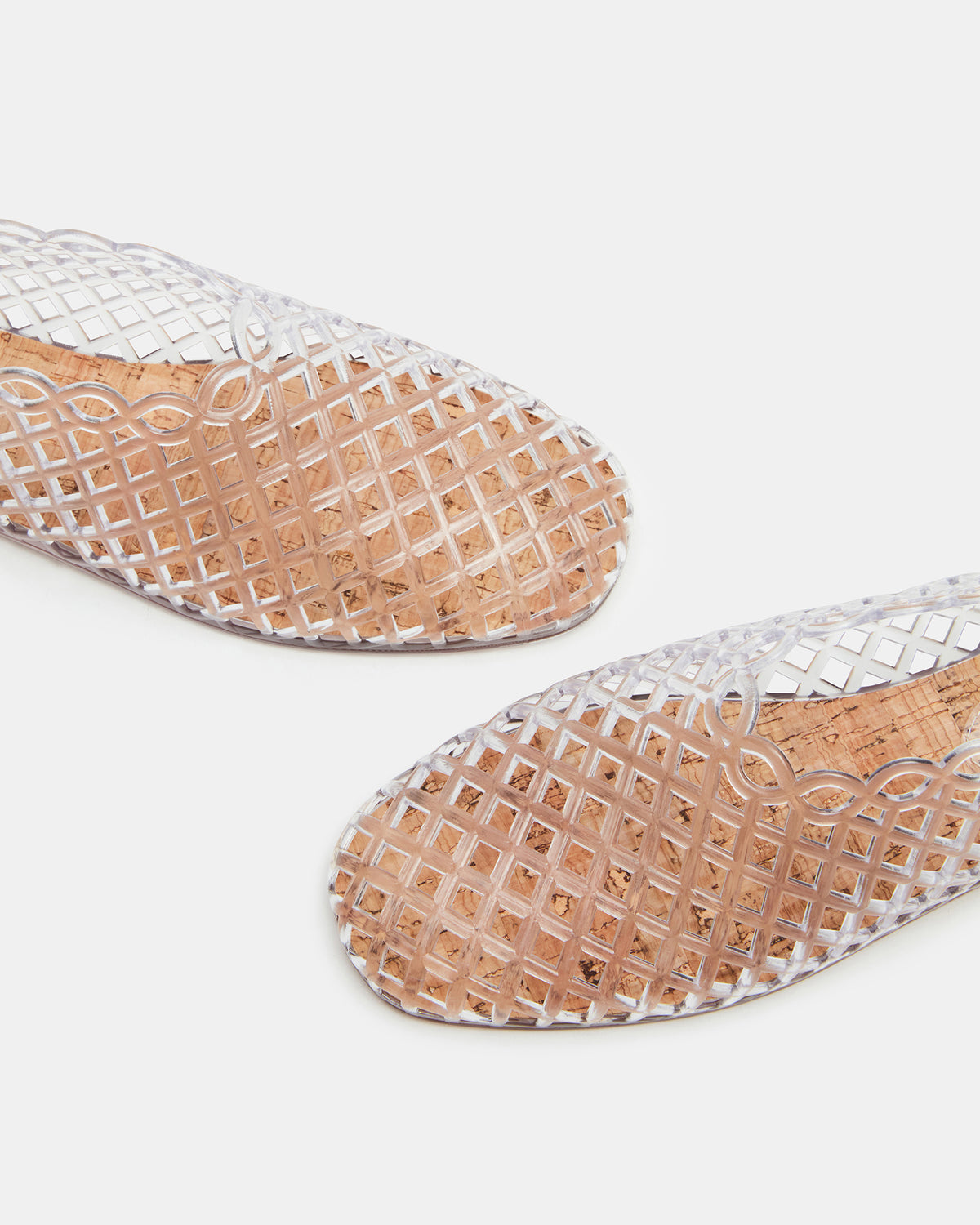 GROVE Clear Square-Toe Jelly Women's Flat Steve Madden CLEAR