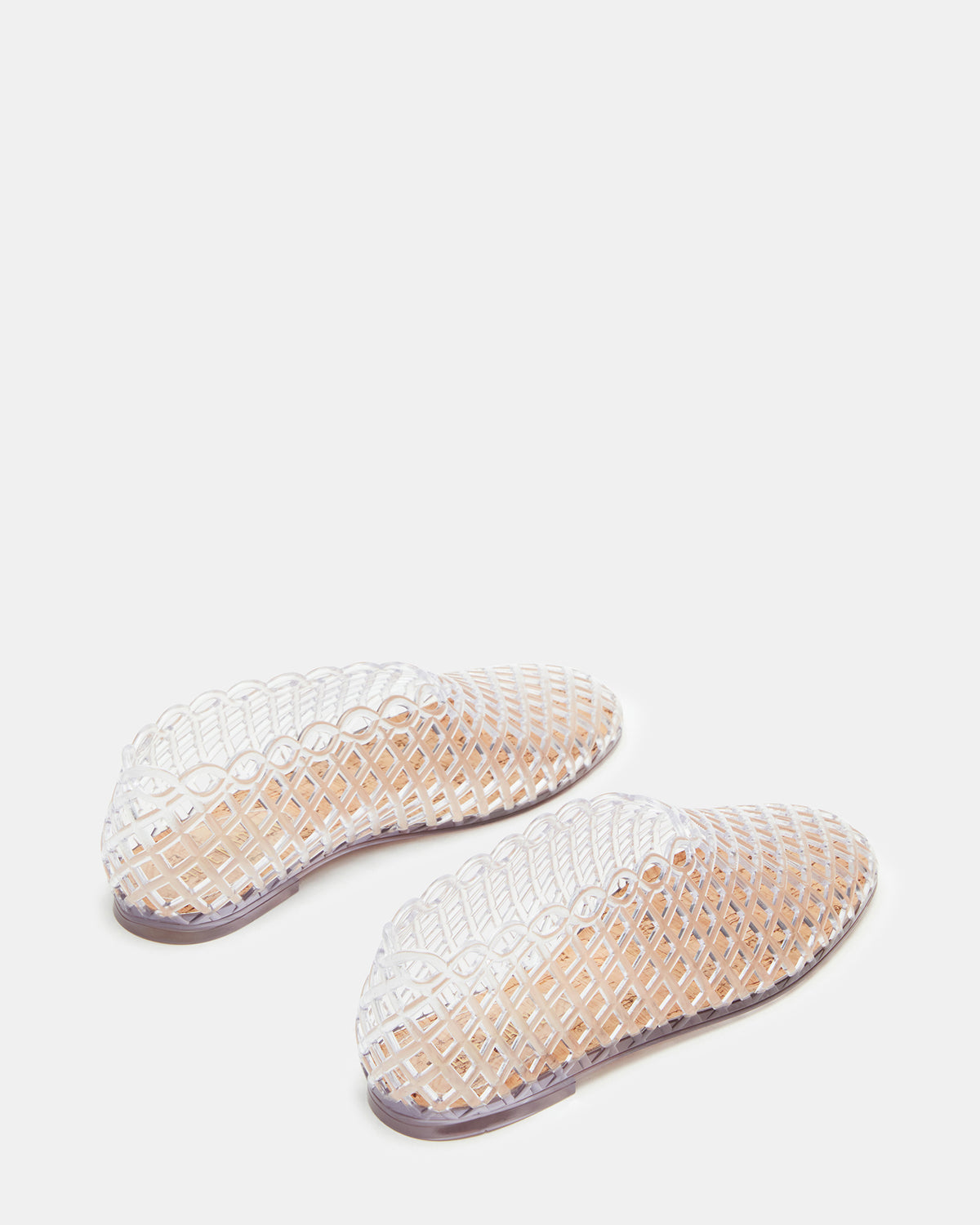 GROVE Clear Square-Toe Jelly Women's Flat Steve Madden CLEAR