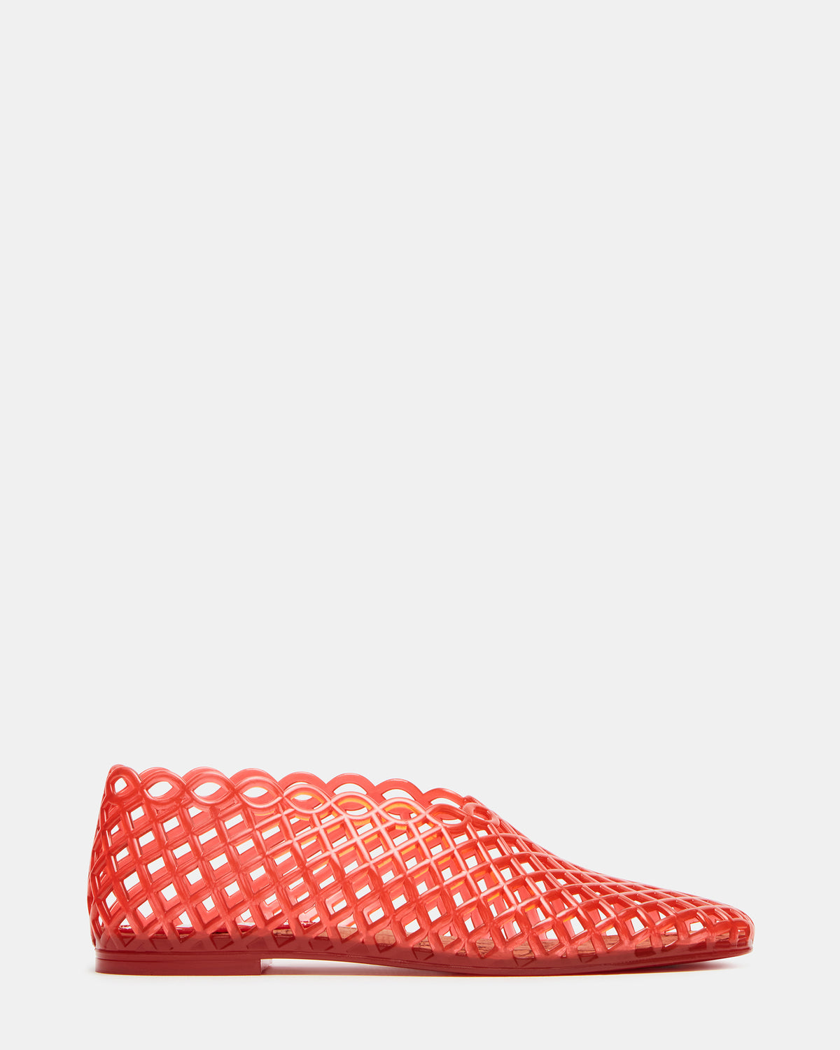 GROVE Red Square-Toe Jelly Women's Flat Steve Madden RED