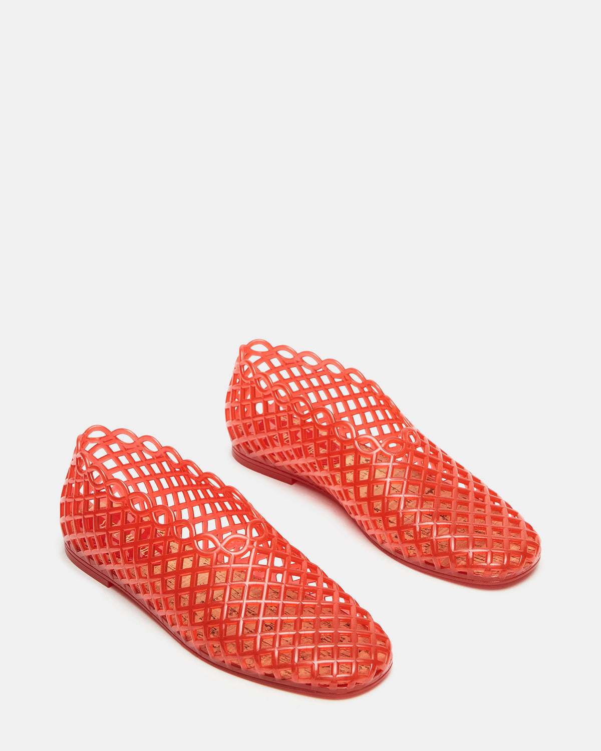 GROVE Red Square-Toe Jelly Women's Flat Steve Madden RED