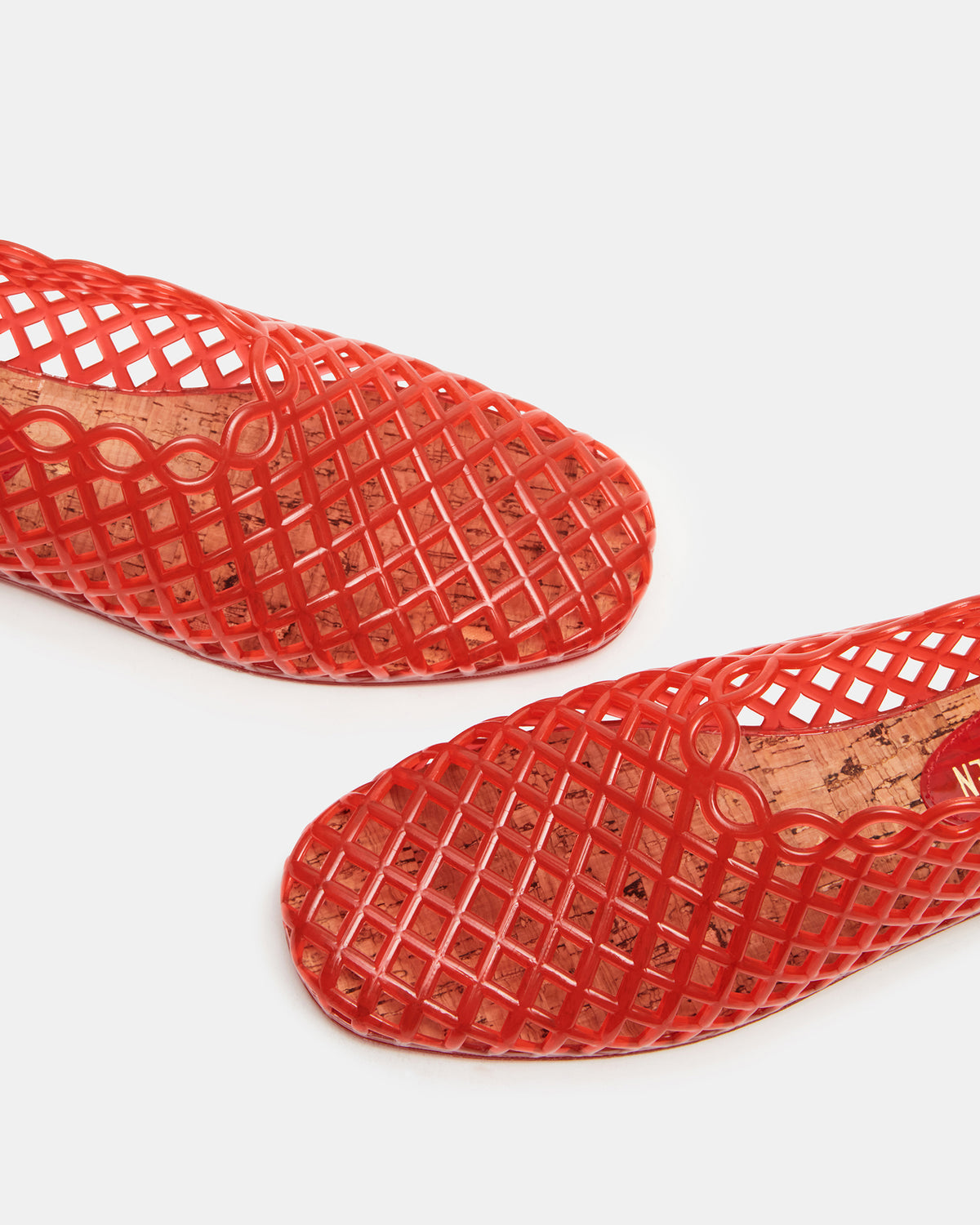 GROVE Red Square-Toe Jelly Women's Flat Steve Madden RED