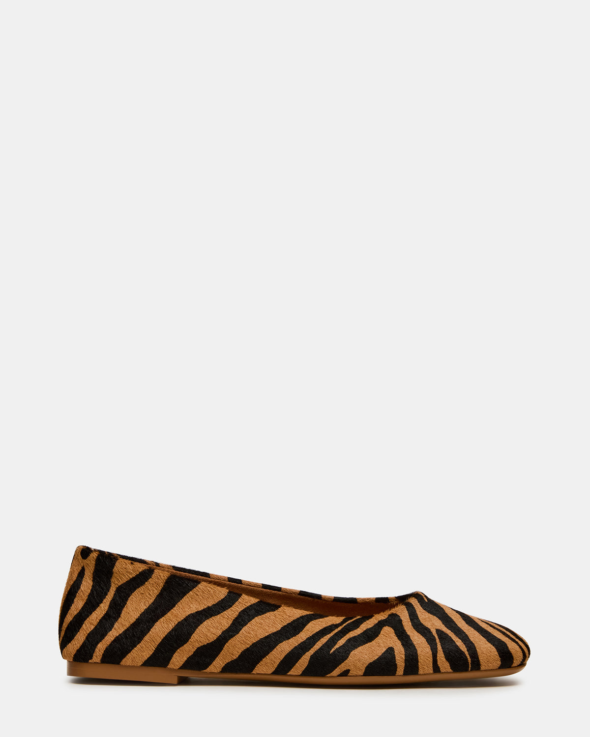 NURTURE Zebra Square-Toe Ballet Women's Flat Steve Madden ZEBRA