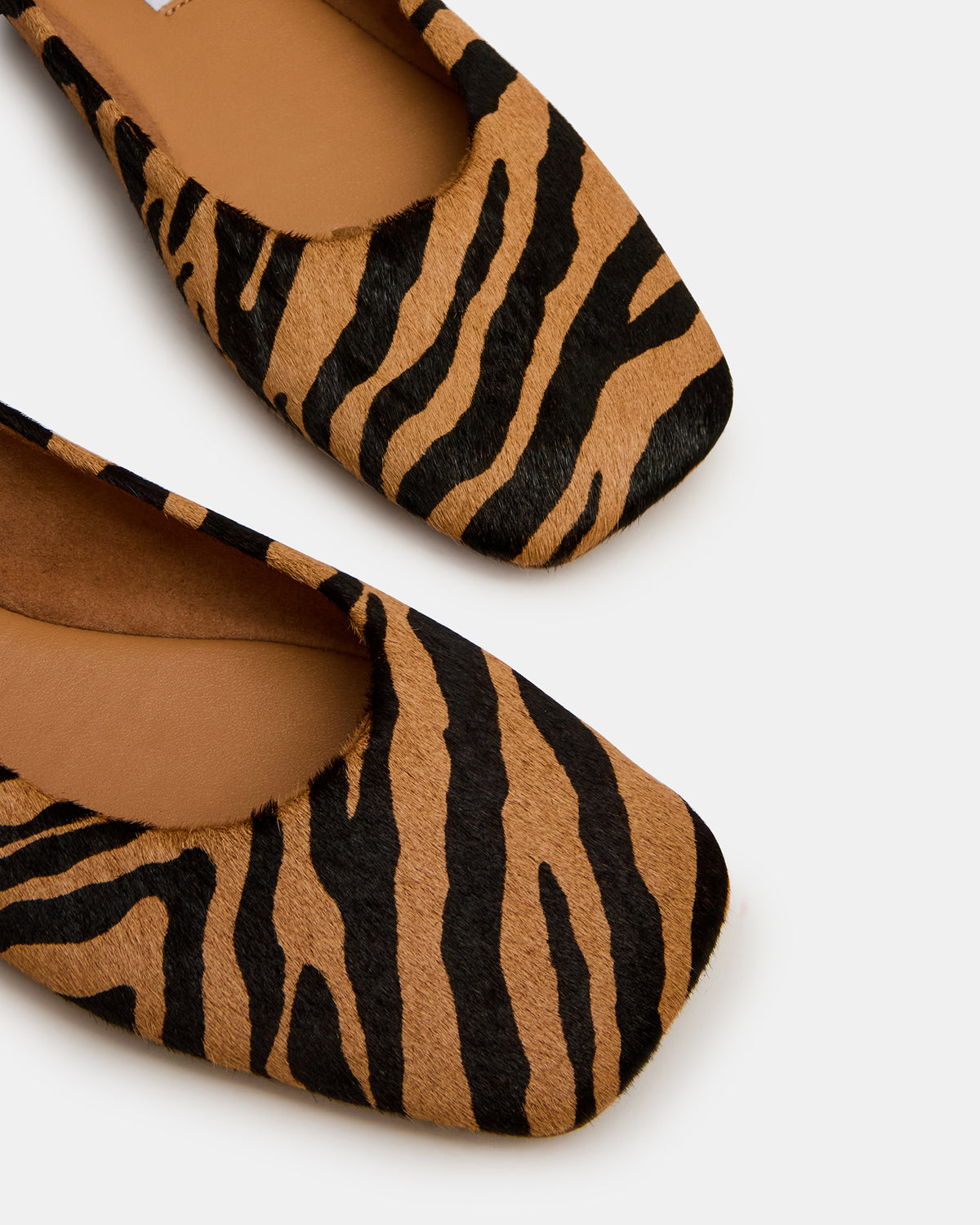 NURTURE Zebra Square-Toe Ballet Women's Flat Steve Madden ZEBRA