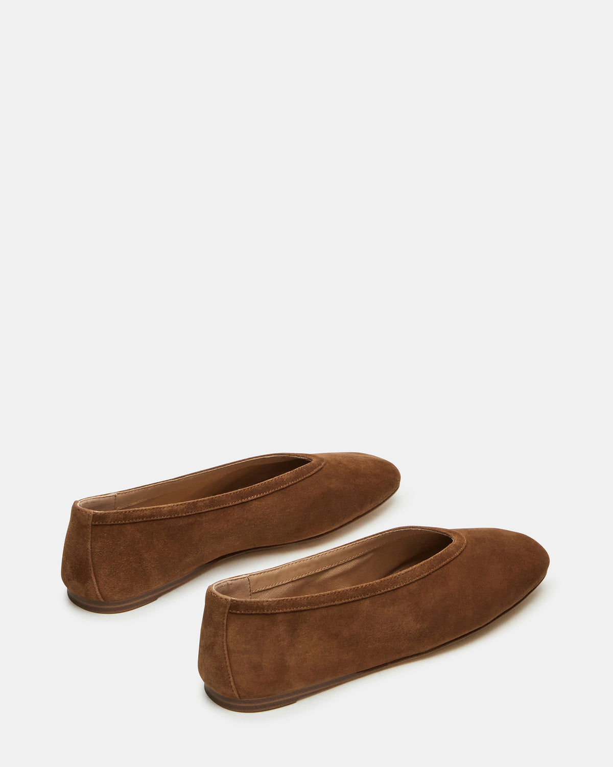 LENI Chestnut Suede Square-Toe Ballet Women's Flat Steve Madden CHESTNUT SUEDE
