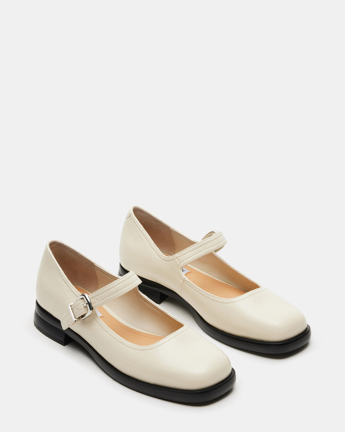DELANCY Bone Leather Women's Mary Jane Flats Steve Madden BONE LEATHER